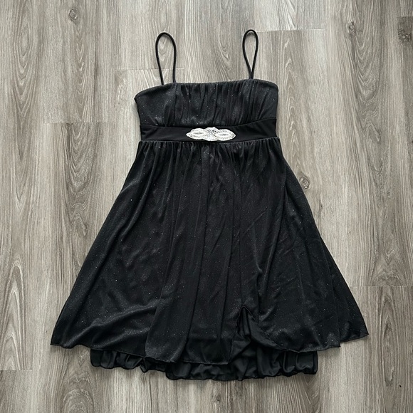 Majora Tops - Majora Black Dress with Sparkle Details